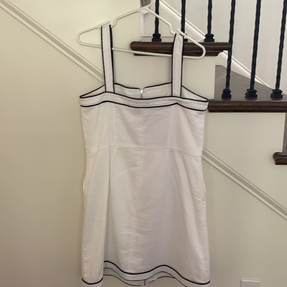 And Taylor size 12 piped dress front zipper with pockets . Piping navy/blackish - Picture 5 of 5